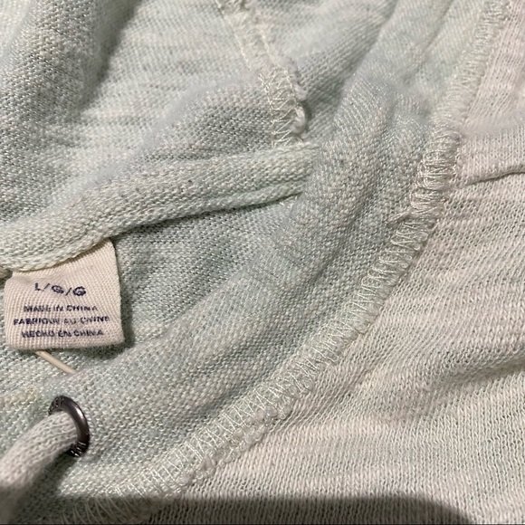 Roxy salt and pepper pastel green thin long sleeve hoodie - Picture 5 of 6